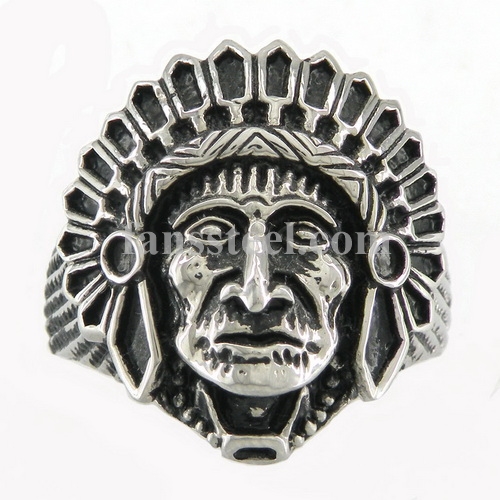 FSR07W67 Indian Tribal Chief Medallion Ring 